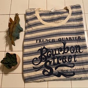 vintage new orleans french quarter striped tee 🌀